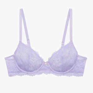 Savage X Fenty Floral Lace Bra with X Charm NWT